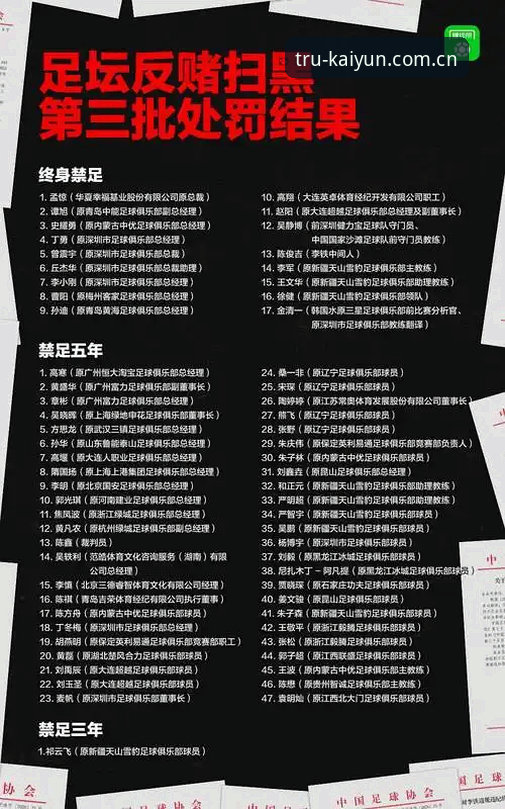 中国足协第三批禁足名单深度解析：17人终身禁赛背后的足球乱象全面剖析
